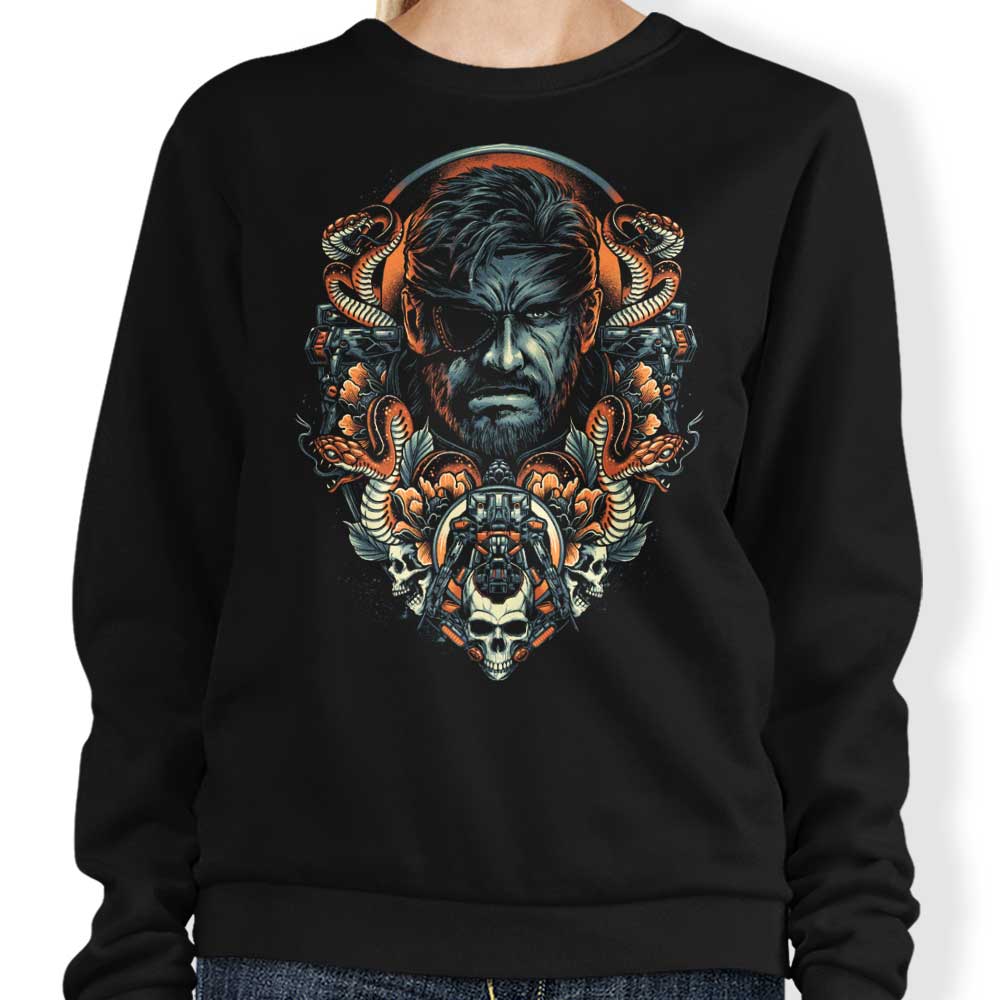 Snake Emblem Printed Sweatshirt - A Fashionable Garment from Glitchygorilla