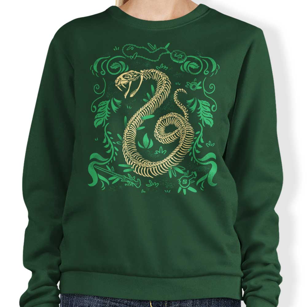 Snake Fossil Crewneck Sweatshirt - A Stylish Garment by Fitas Artwork