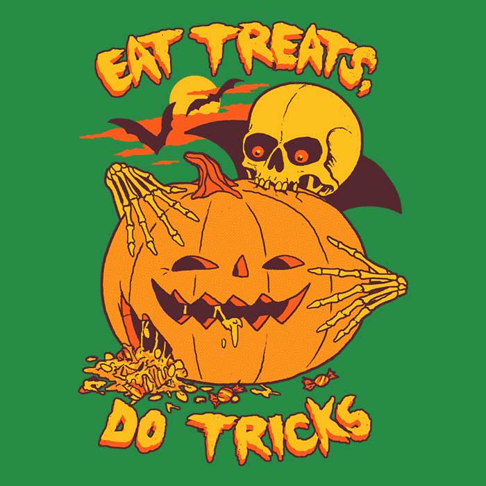 Hillary White's Eat Tricks, Do Treats Crewneck Sweatshirt for All Sizes