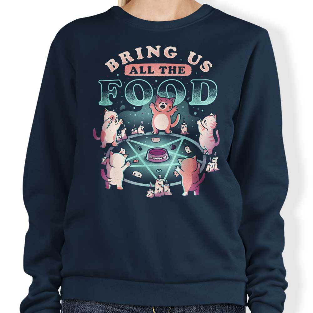 Edu.ely's 'Bring All the Food' Crewneck Sweatshirt for All Sizes