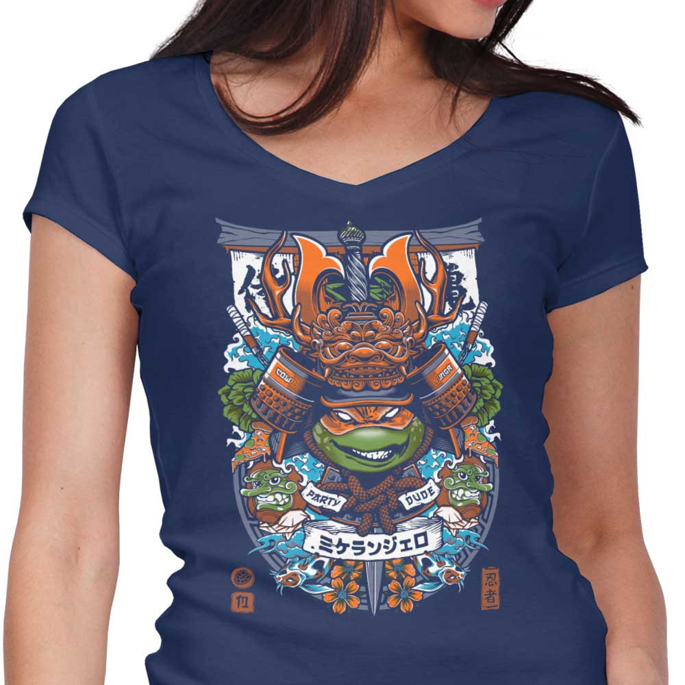 Women's Stylish Samurai-Inspired V-Neck Party Top