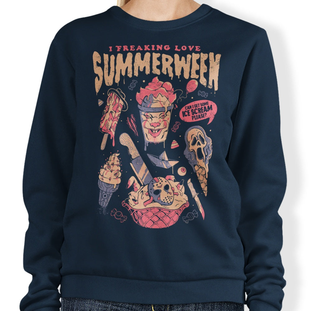 Edu.ely's Summerween Comfortable Crewneck Sweatshirt in S - 4XL Sizes