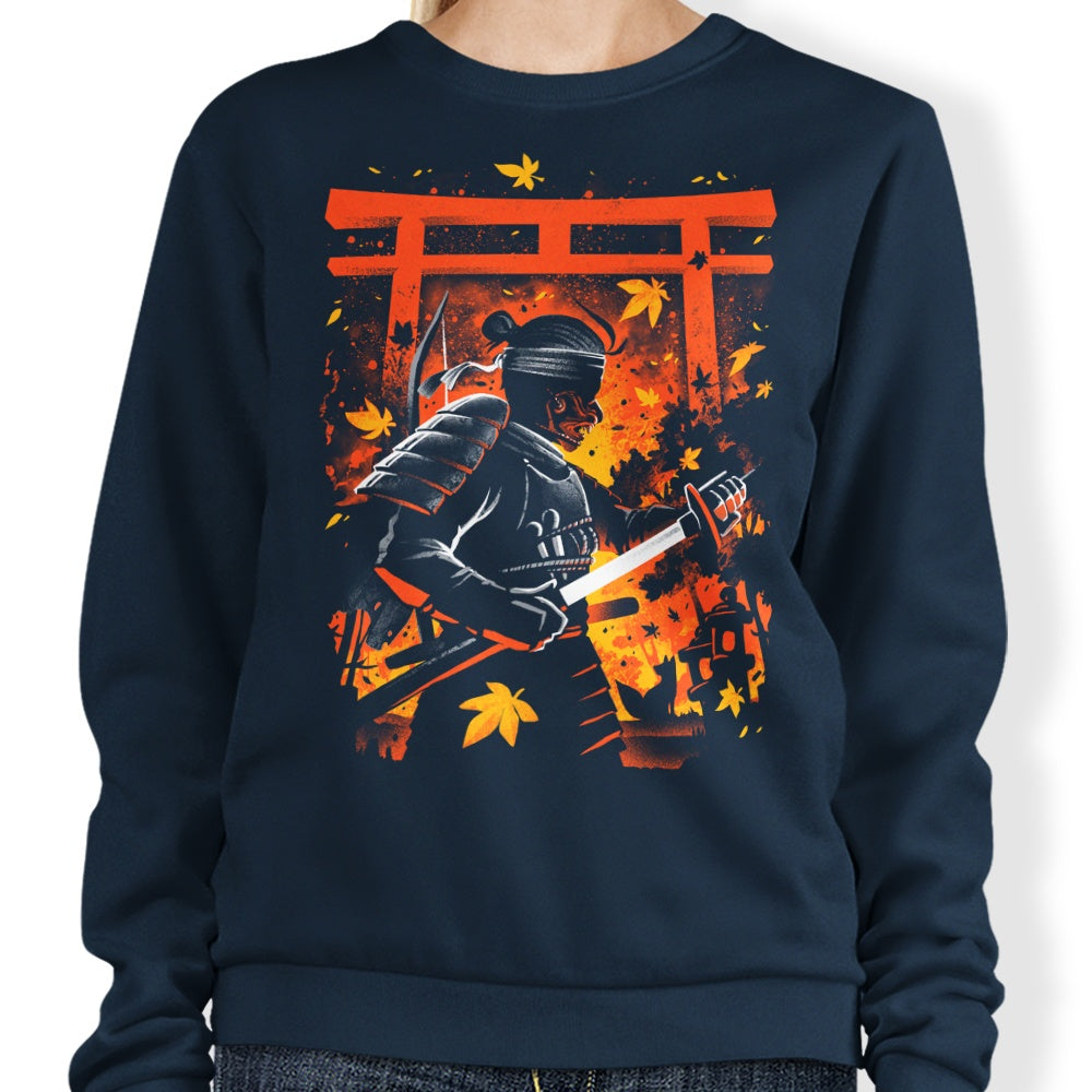 The Mysterious Phantom Samurai Crewneck Sweatshirt for Casual Wear