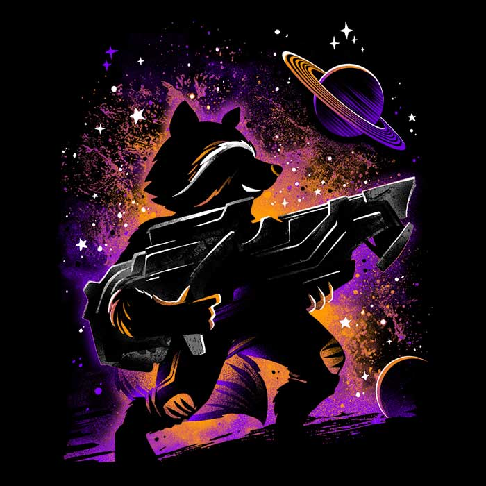 Alemaglia's Space Raccoon Crewneck Sweatshirt for Men and Women