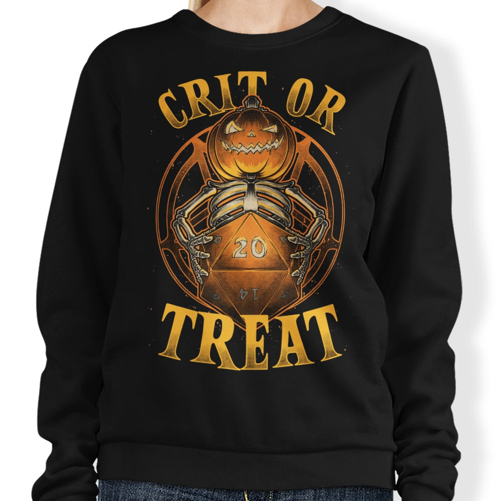Crit or Treat - Stylish Crewneck Sweatshirt for All Sizes