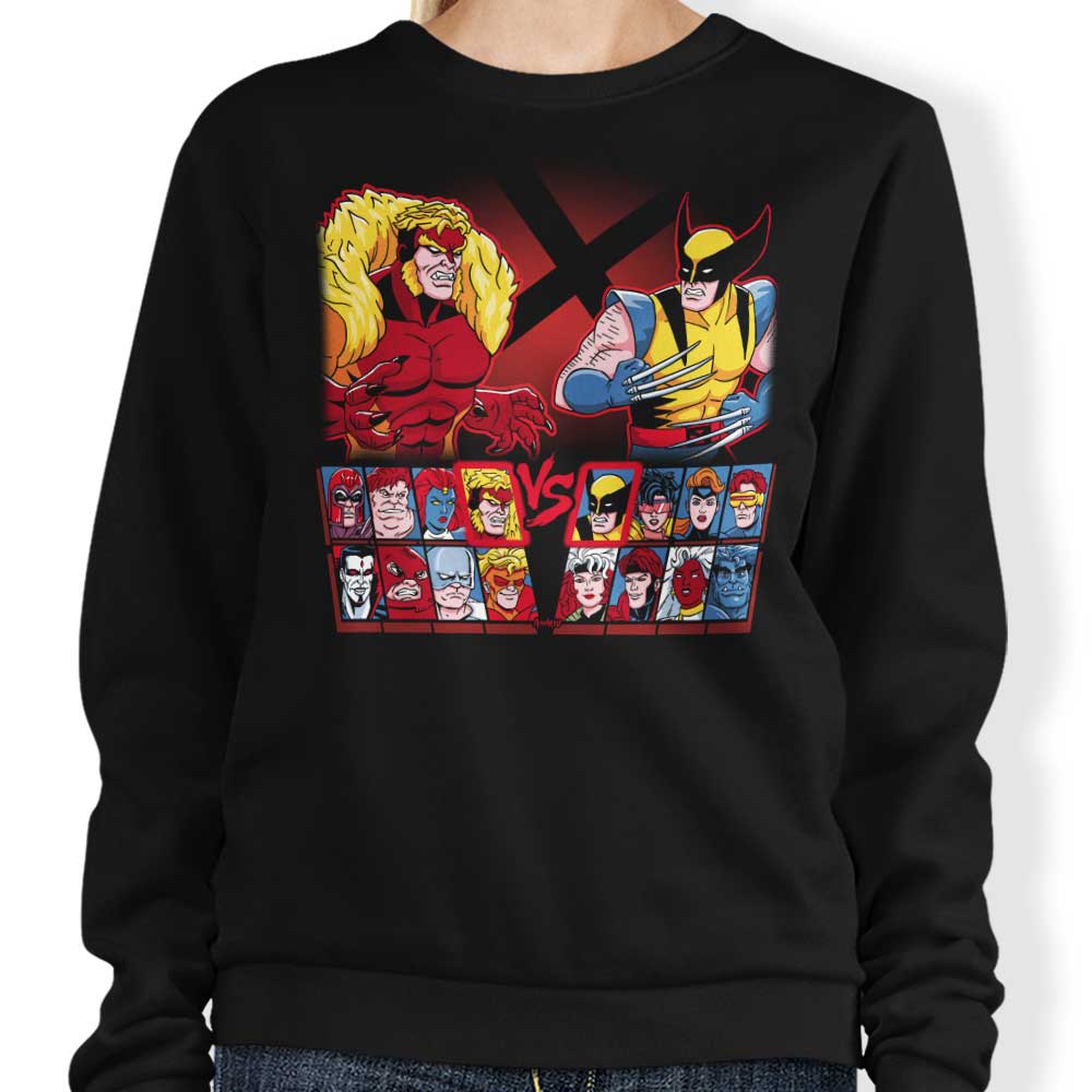Mutant Fighter Men's Sweatshirt - A Unique Creation by Andriu Illustrations