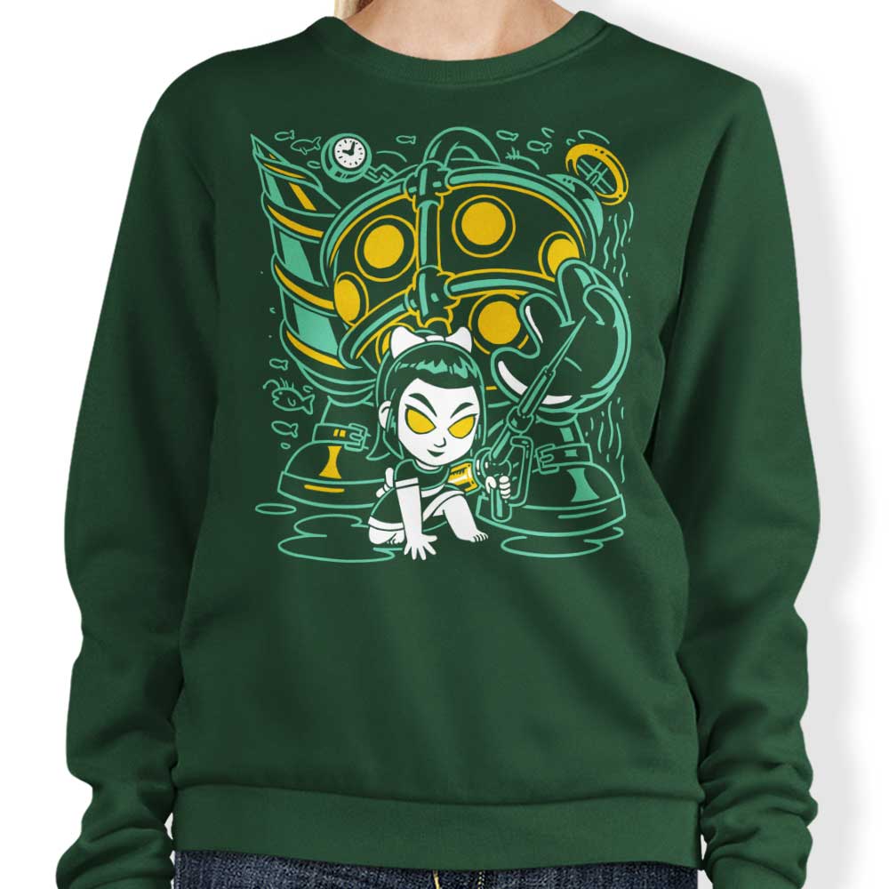 Fitas Artwork's Comfortable Rapture Darkness Crewneck Sweatshirt in S - 4XL