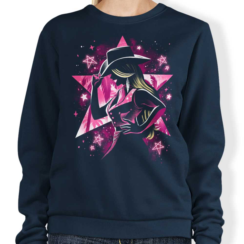 Alemaglia's Stylish Malibu Cowgirl Crewneck Sweatshirt - S to 4XL Sizes