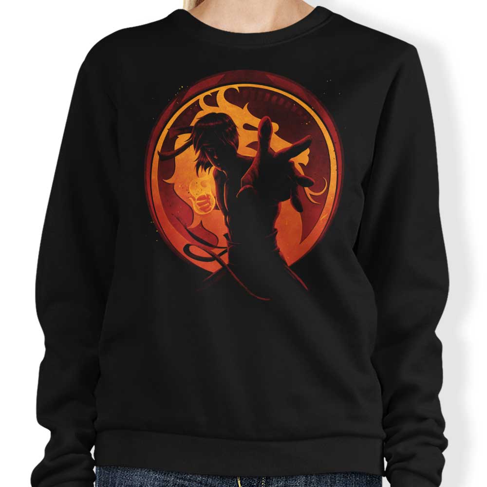 Teesgeex Flame Fist Crewneck Sweatshirt for Men and Women in Various Sizes
