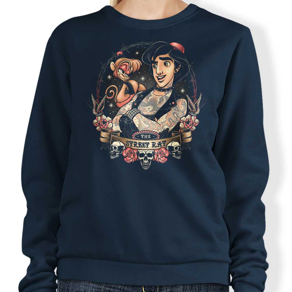 Momma Gorilla's Street Rat Crewneck Sweatshirt - Comfortable and Durable Apparel