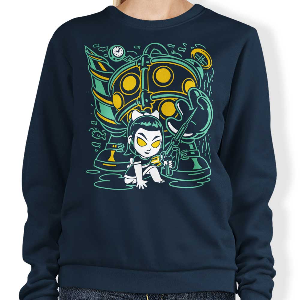 Fitas Artwork's Comfortable Rapture Darkness Crewneck Sweatshirt in S - 4XL