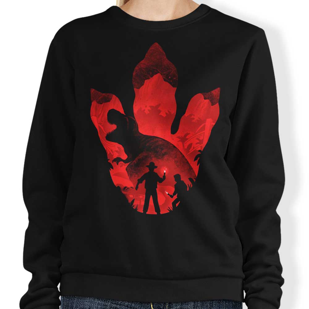 Alemaglia's Cool T-Rex Footprint Sweatshirt