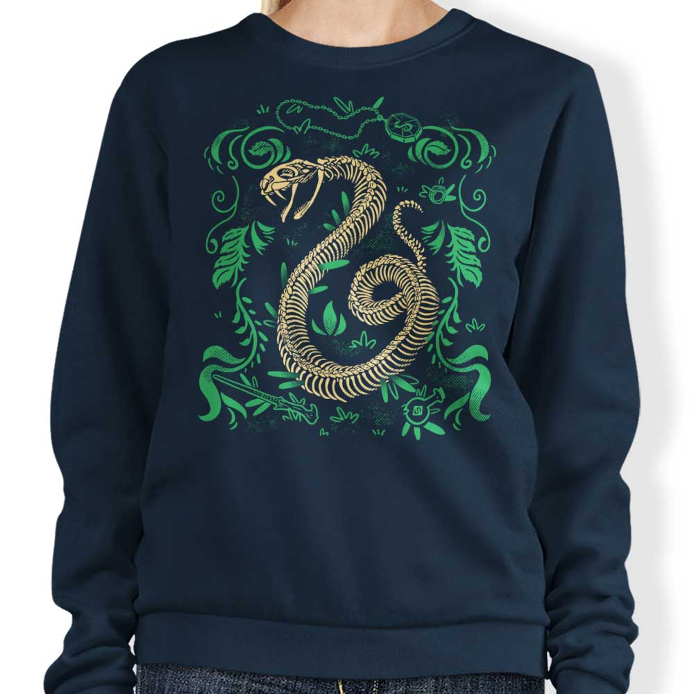 Snake Fossil Crewneck Sweatshirt - A Stylish Garment by Fitas Artwork