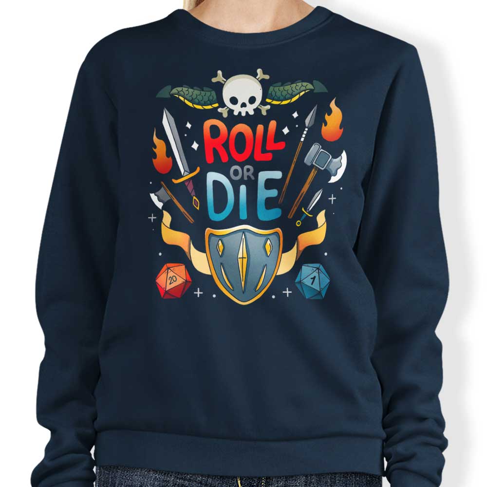 Roll or Die Crewneck Sweatshirt for Men and Women