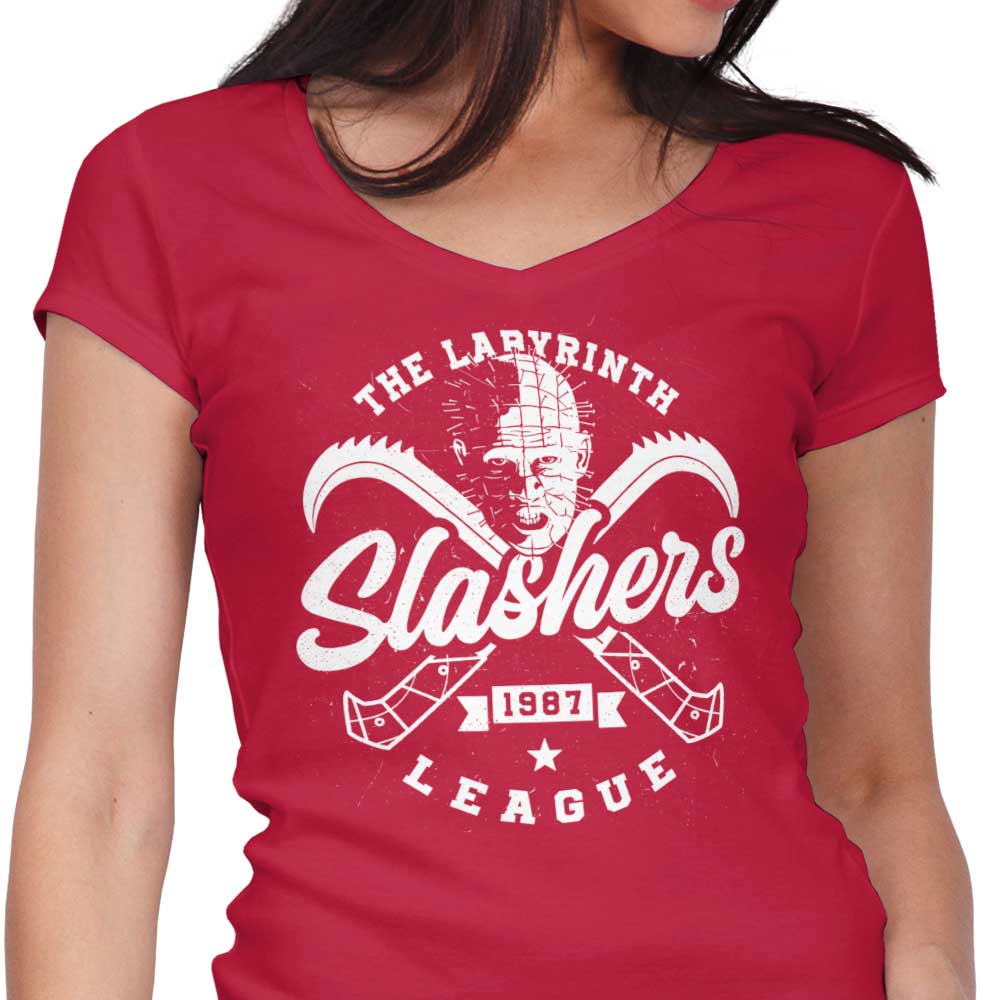 Women's V-Neck T-Shirt - Labyrinth Slashers Collection