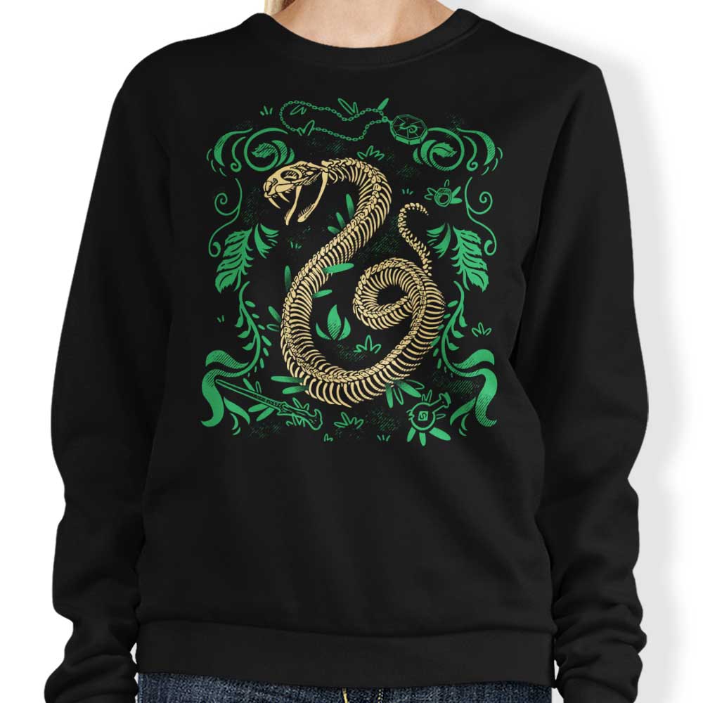 Snake Fossil Crewneck Sweatshirt - A Stylish Garment by Fitas Artwork
