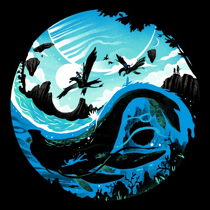 Alemaglia YinYang of Water Crewneck Sweatshirt - Comfortable and Durable Apparel