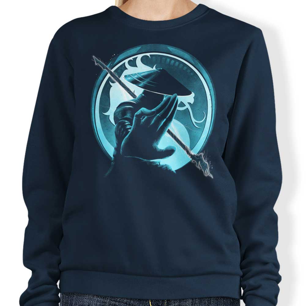 Thunder God Crewneck Sweatshirt by Teesgeex - Comfortable and Durable