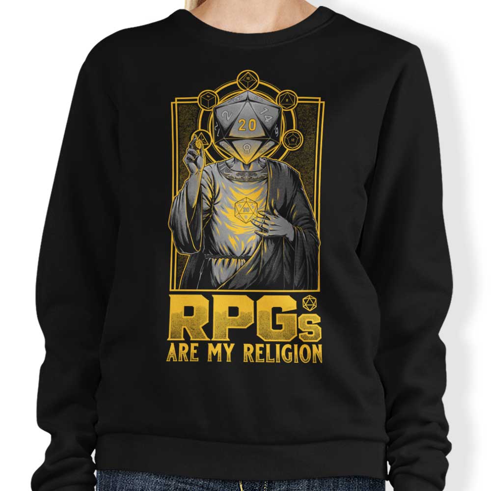 RPG's Are My Religion - Premium Crewneck Sweatshirt for Gaming Enthusiasts