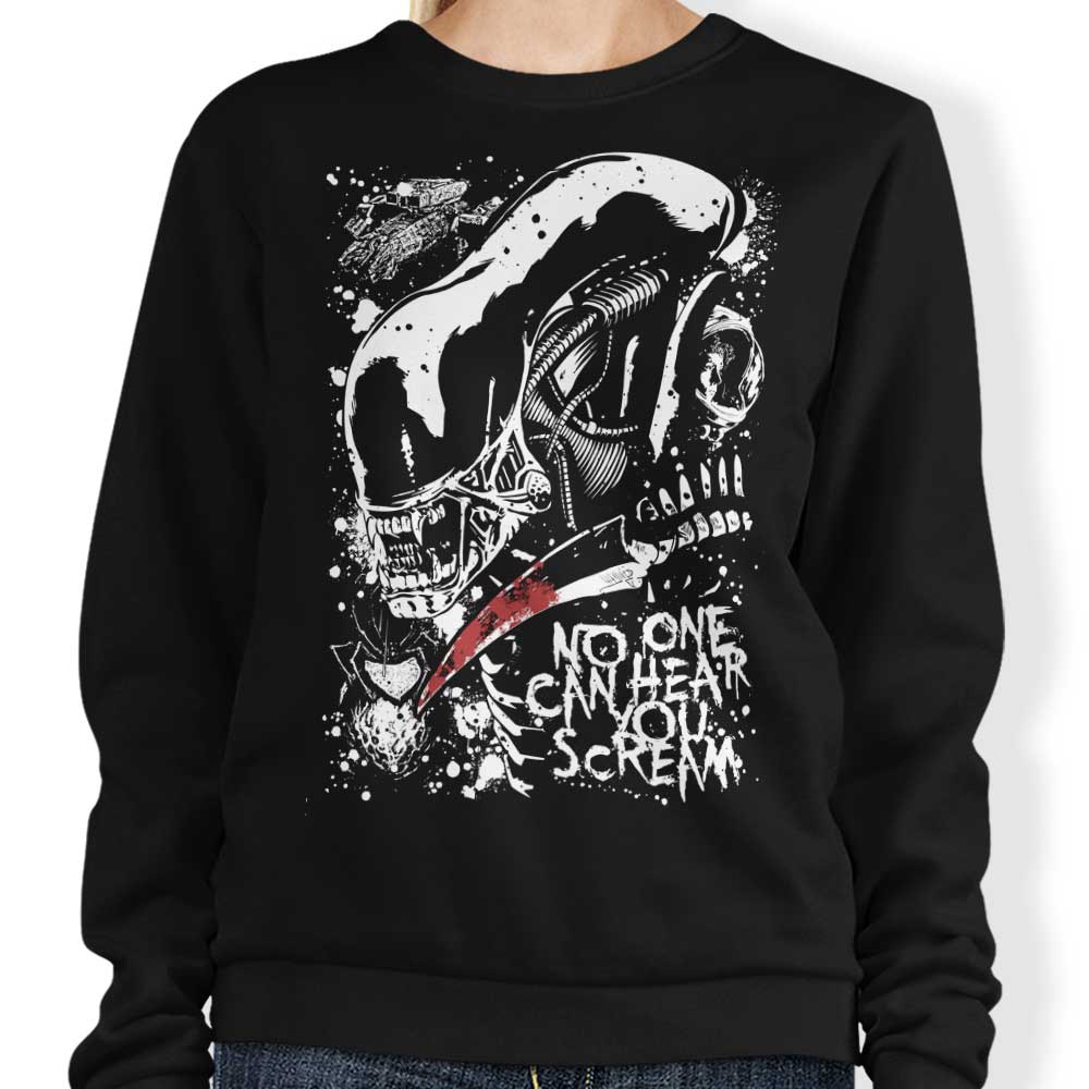 Arinesart's Screaming in Space Crewneck Sweatshirt for All Sizes
