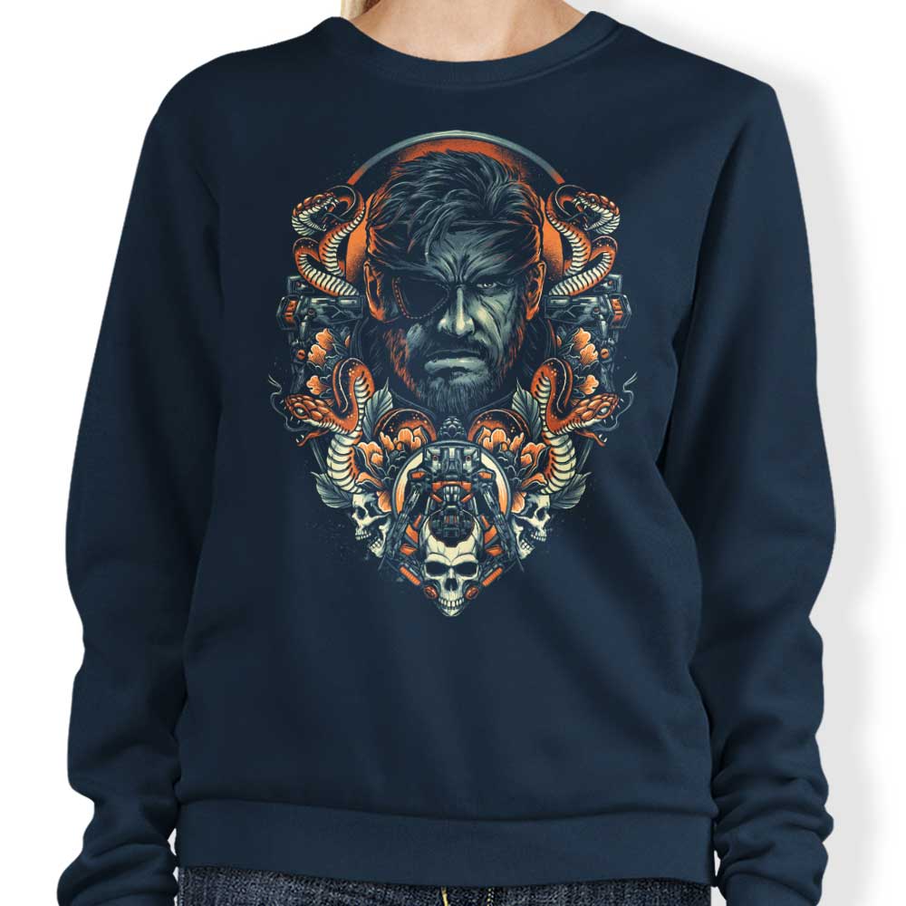 Snake Emblem Printed Sweatshirt - A Fashionable Garment from Glitchygorilla
