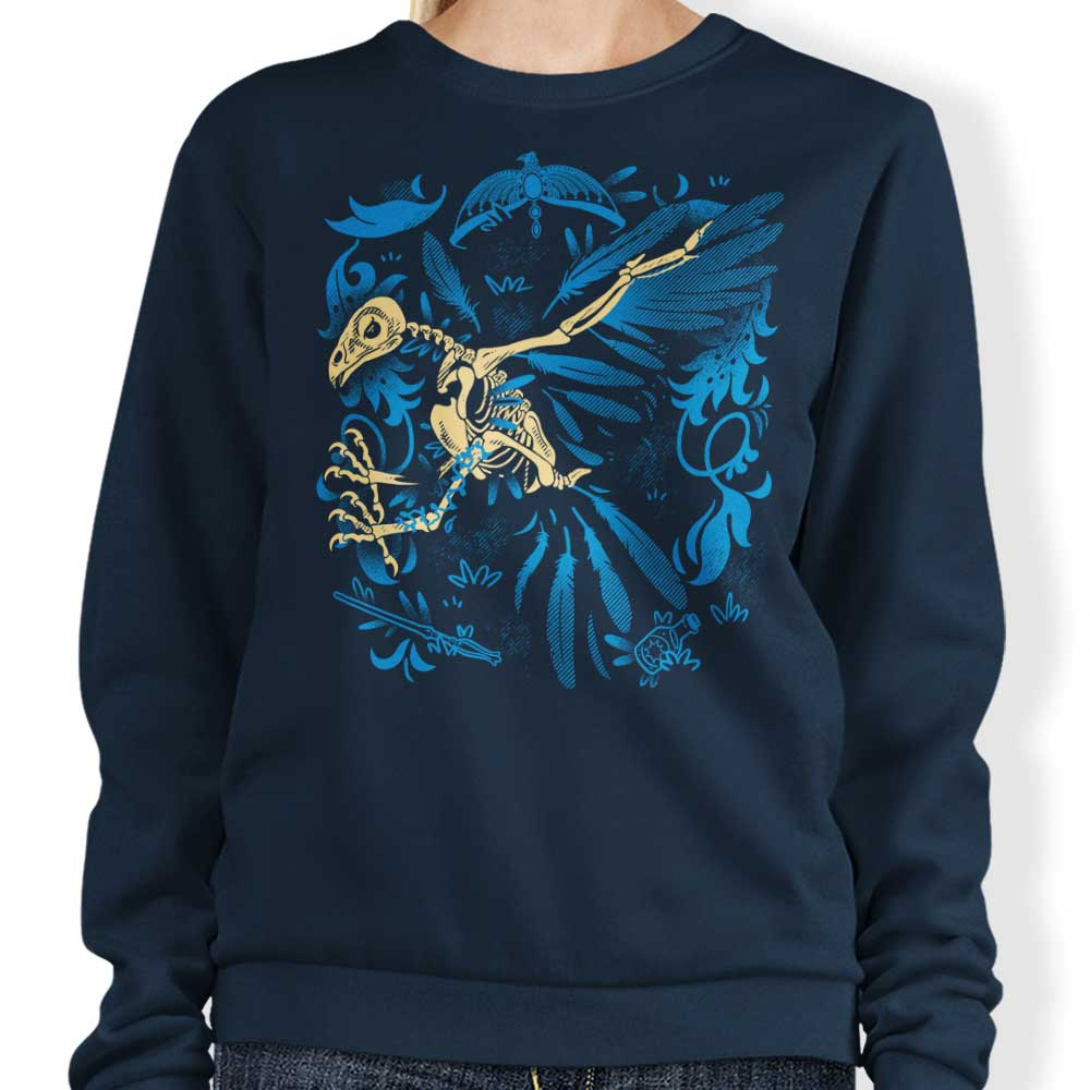 Fitas Artwork's Stylish Eagle Fossil Crewneck Sweatshirt in S - 4XL Sizes