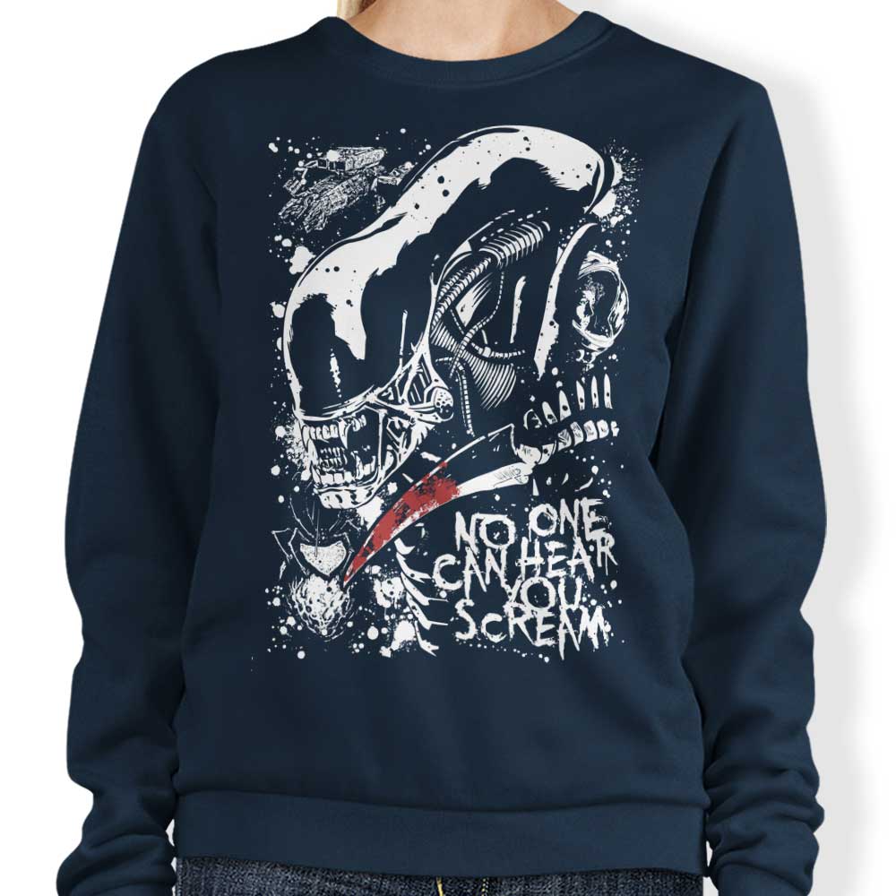 Arinesart's Screaming in Space Crewneck Sweatshirt for All Sizes