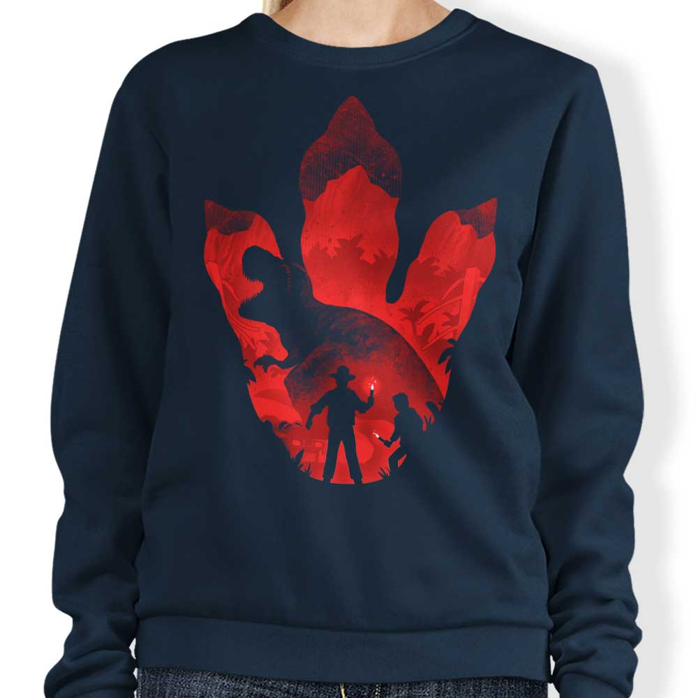 Alemaglia's Cool T-Rex Footprint Sweatshirt