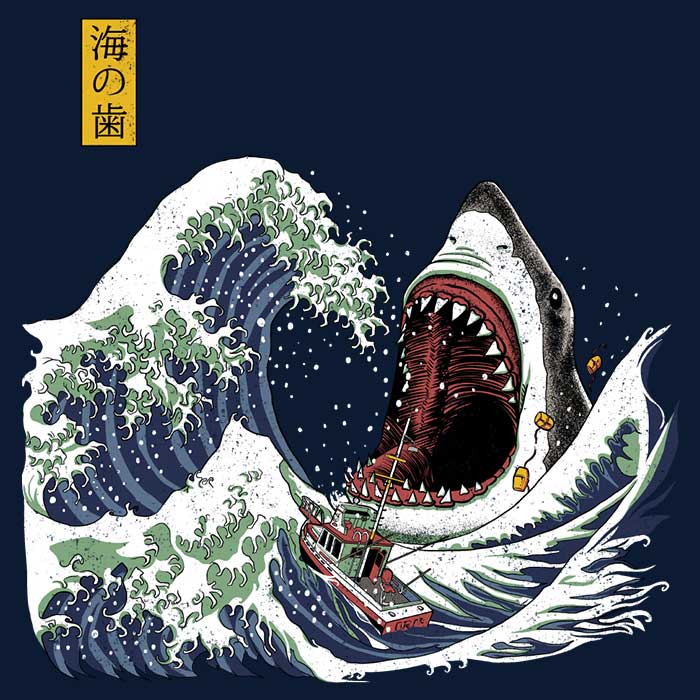 Ninjaink's Fantastic Great White Off Amity Crewneck Sweatshirt