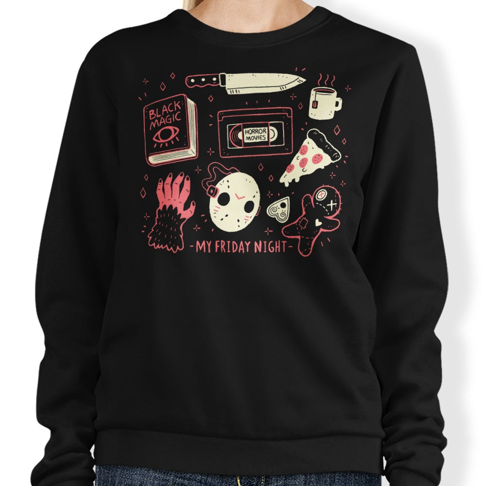 My Friday Night Comfortable Crewneck Sweatshirt for Relaxing Evenings