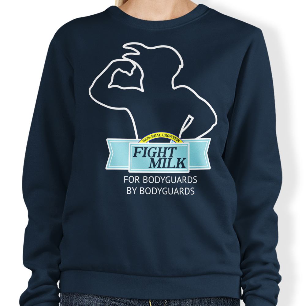 CoD Designs Fight Milk Crewneck Sweatshirt in S - 4XL Sizes