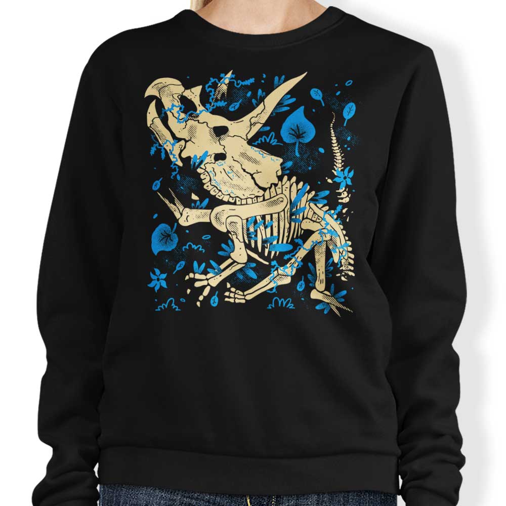 Stylish Triceratops Fossils Print Sweatshirt