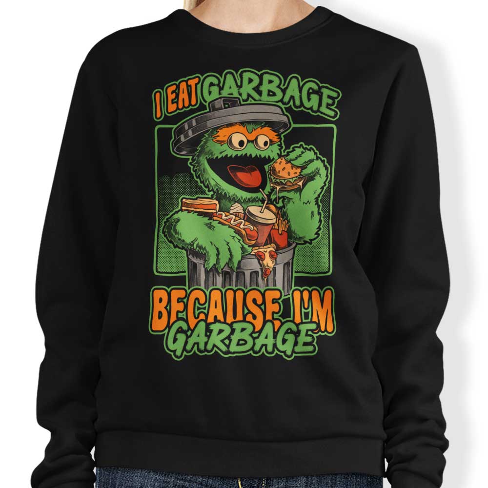 Studio Mootant 'I Eat Garbage' Crewneck Sweatshirt for All Sizes