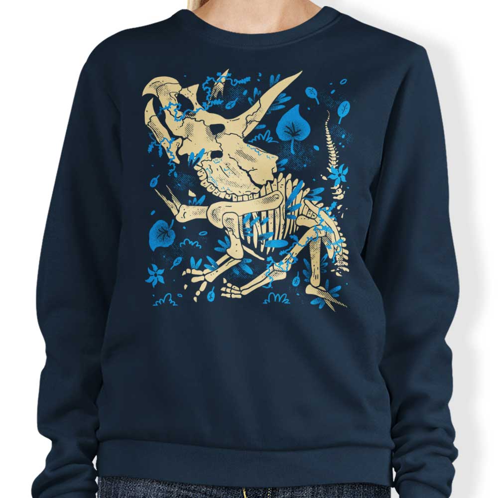 Stylish Triceratops Fossils Print Sweatshirt