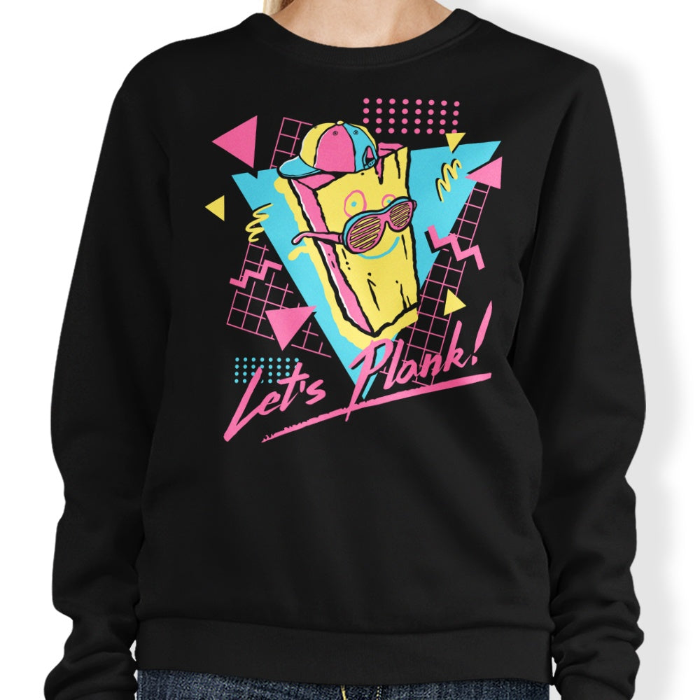 Demonigote Let's Plank Crewneck Sweatshirt for Comfortable Wearing