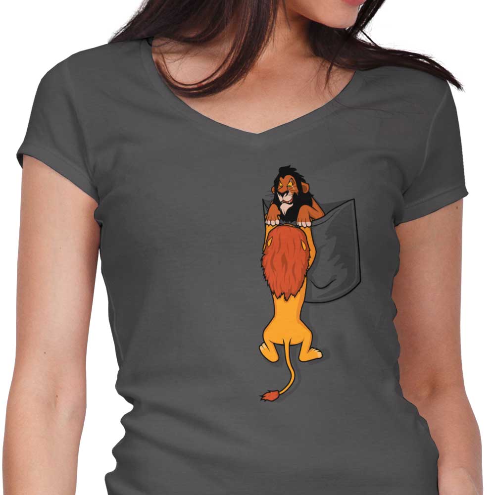 Stylish Women's V-Neck Pocket Top - Raffiti's Pocket King