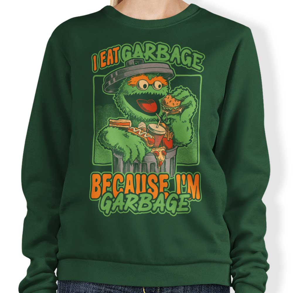Studio Mootant 'I Eat Garbage' Crewneck Sweatshirt for All Sizes