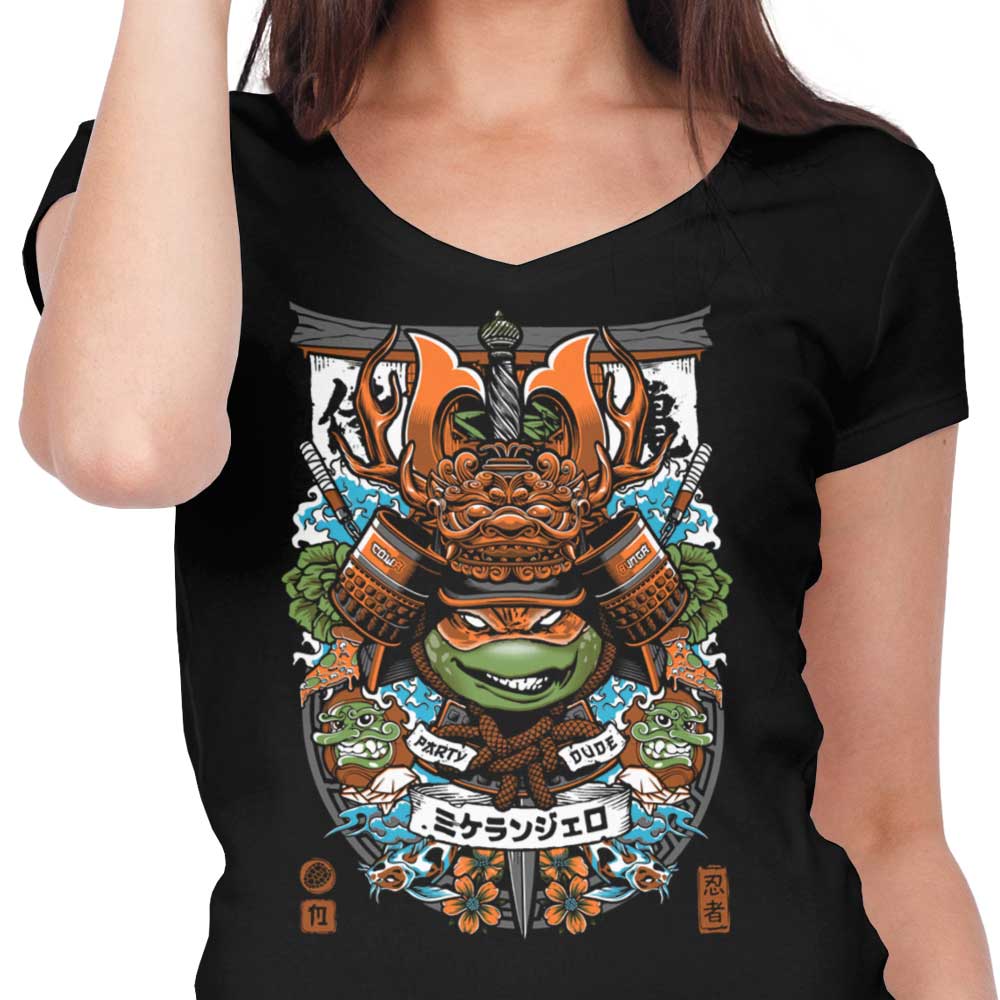 Women's Stylish Samurai-Inspired V-Neck Party Top