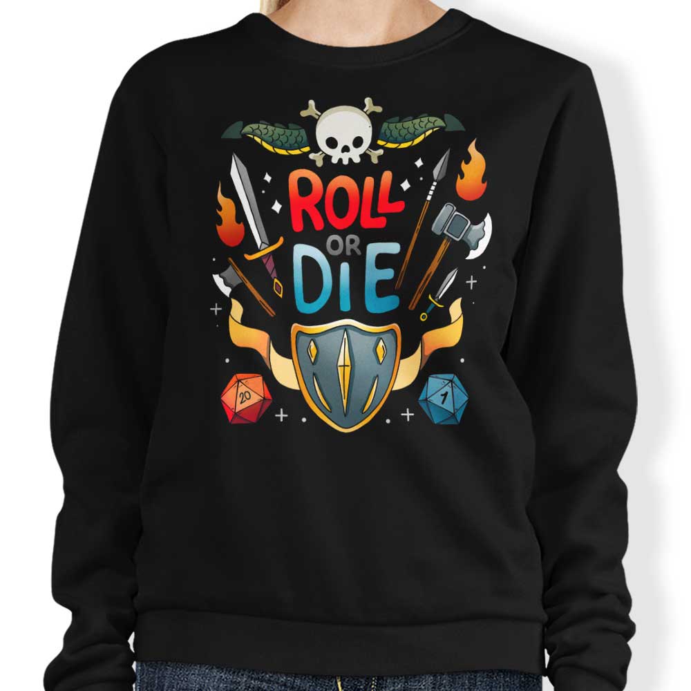 Roll or Die Crewneck Sweatshirt for Men and Women