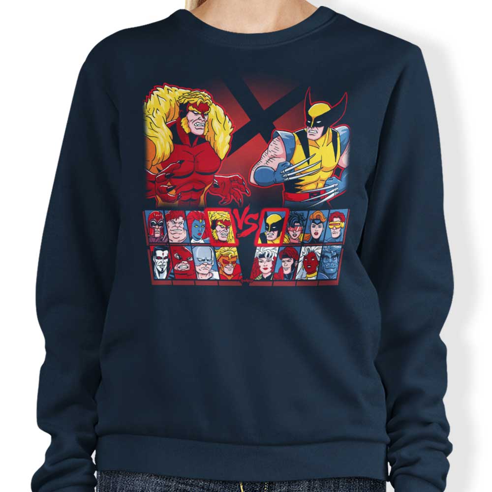 Mutant Fighter Men's Sweatshirt - A Unique Creation by Andriu Illustrations