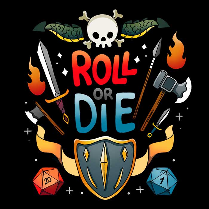 Roll or Die Crewneck Sweatshirt for Men and Women