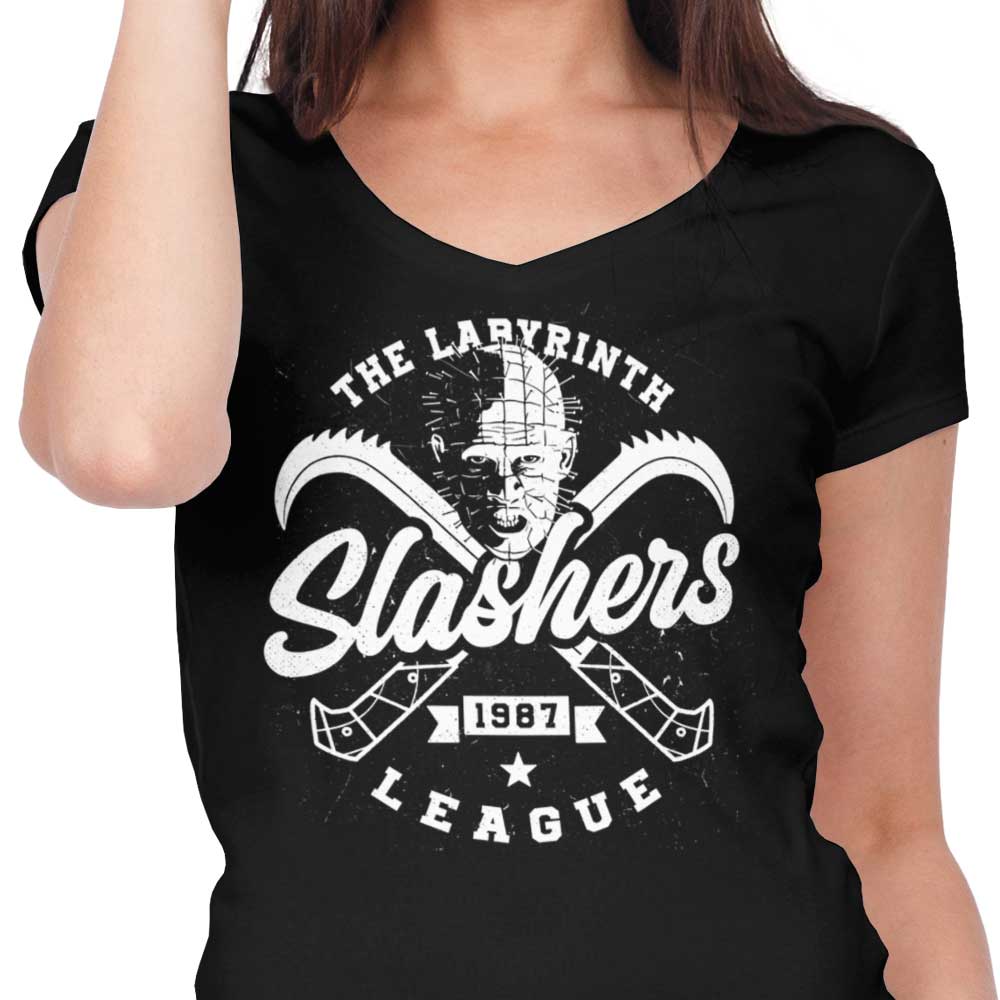Women's V-Neck T-Shirt - Labyrinth Slashers Collection