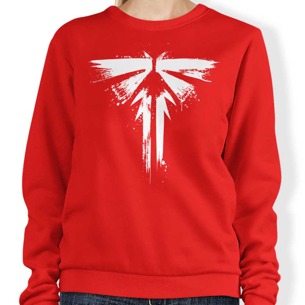 Inked Firefly Design Sweatshirt - A Fashionable Clothing Piece