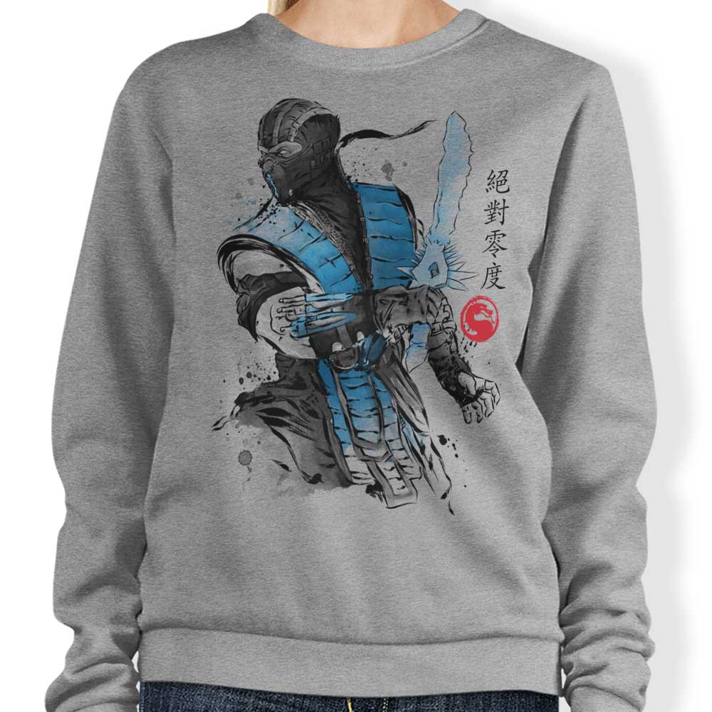Ice Warrior Sumi-e Stylish Sweatshirt by Dr. Monekers