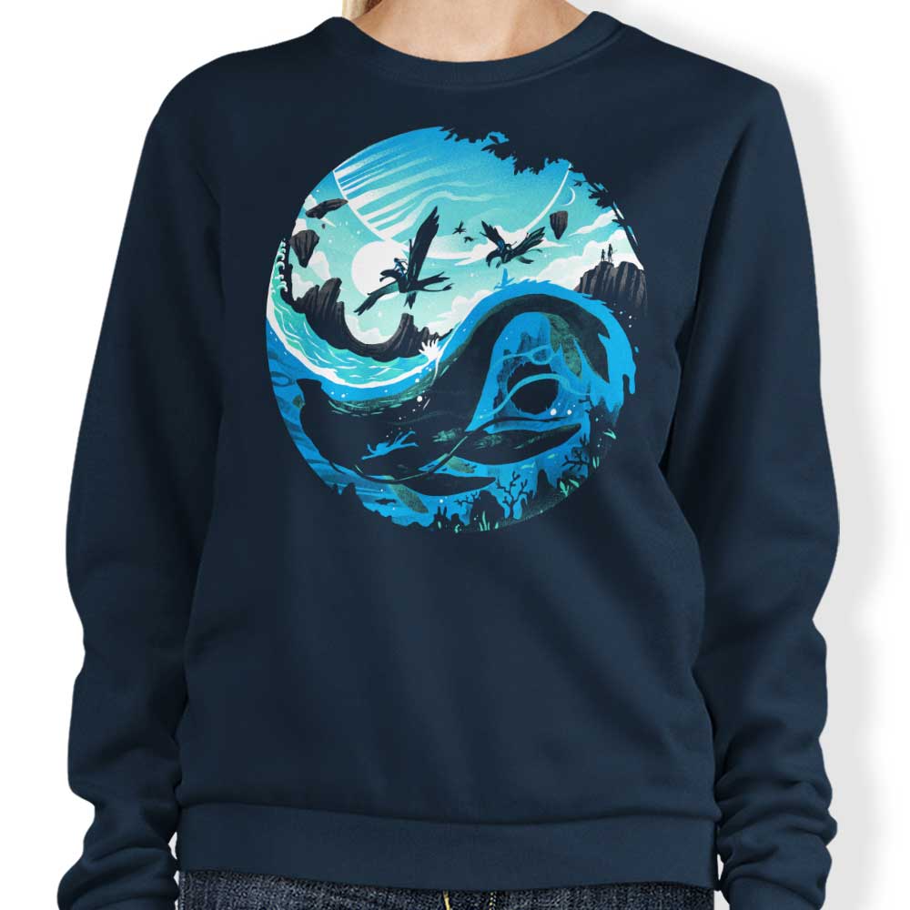 Alemaglia YinYang of Water Crewneck Sweatshirt - Comfortable and Durable Apparel