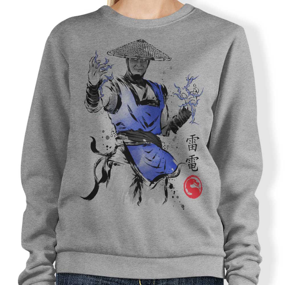 Dr. Monekers' Thunder God Sumi-e Comfortable Crewneck Sweatshirt