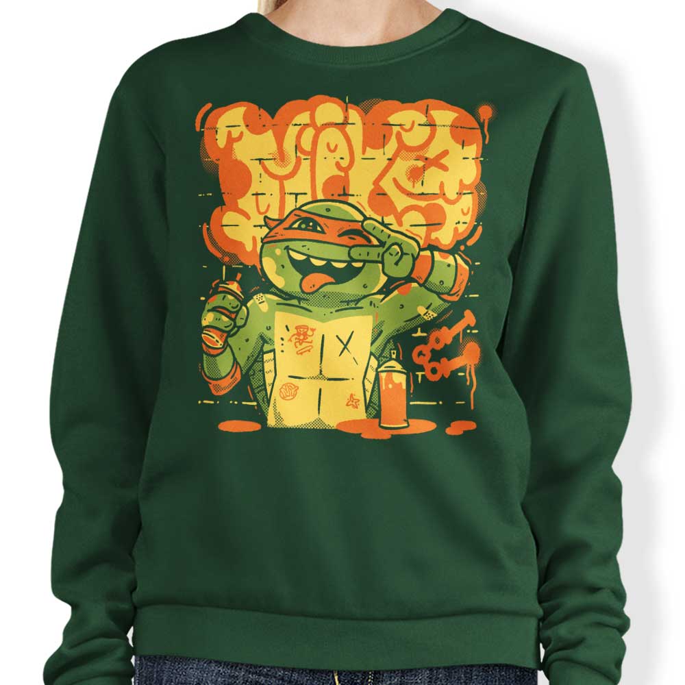 Mikey Mayhem Crewneck Sweatshirt by Fitas Artwork