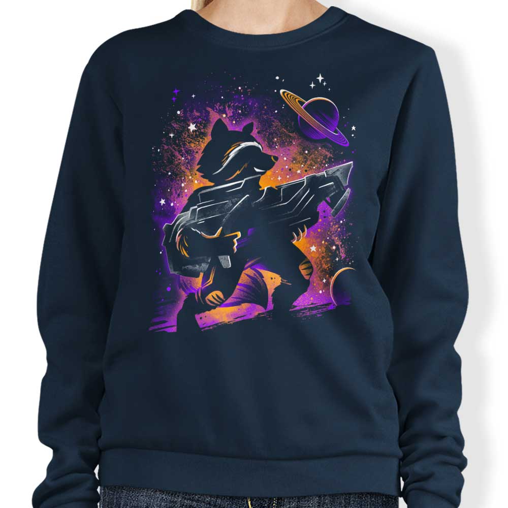 Alemaglia's Space Raccoon Crewneck Sweatshirt for Men and Women