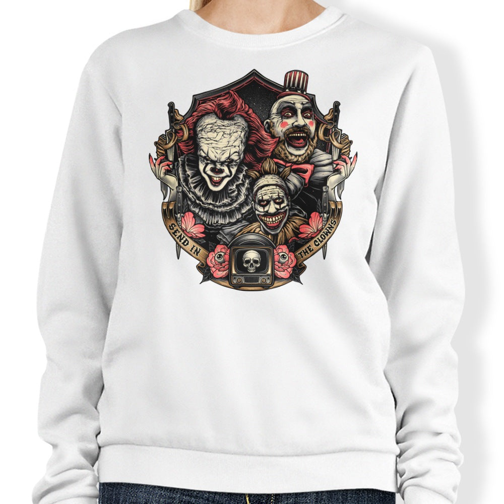 Glitchygorilla's 'Send in the Clowns' Stylish Sweatshirt