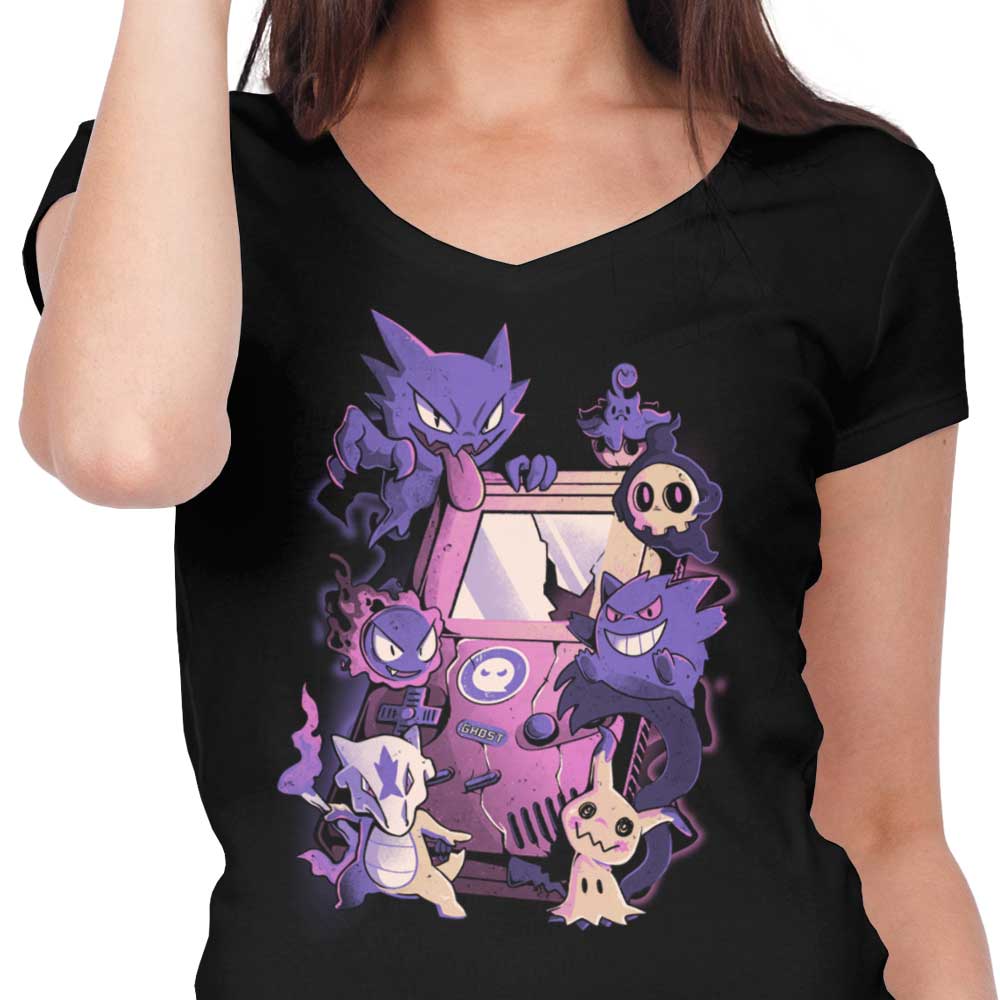 Arigatees Women's V-Neck Ghost Game T-Shirt